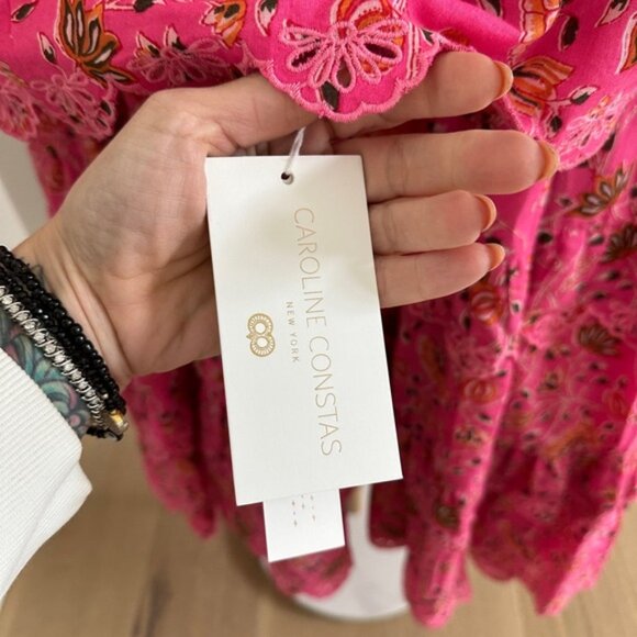 BNWT Caroline Constas 2 piece cropped tank maxi skirt floral set Medium - Picture 6 of 10